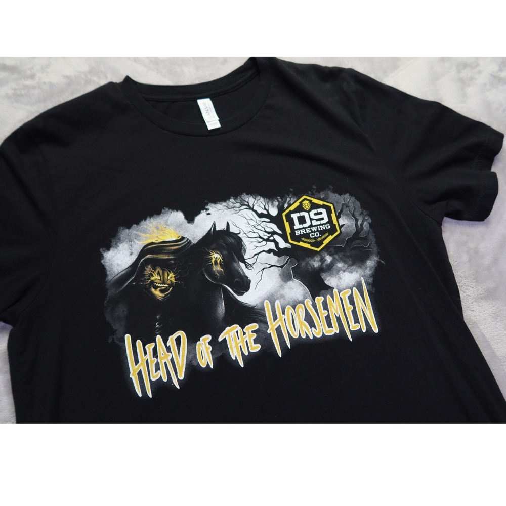 D9 Brewing Co. Micro Beer Brewery Head Of The Horsemen T Shirt M Cornelius, NC‎
